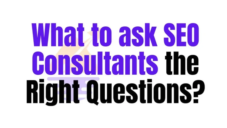 What to ask SEO Consultants the Right Questions?
