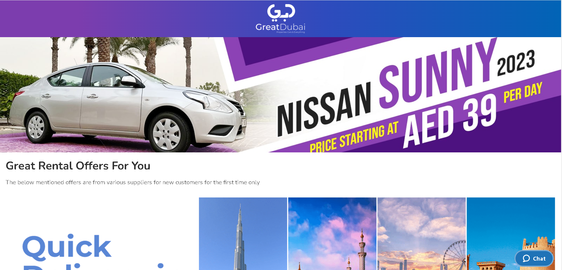 UAE Car Rental Company Website Design